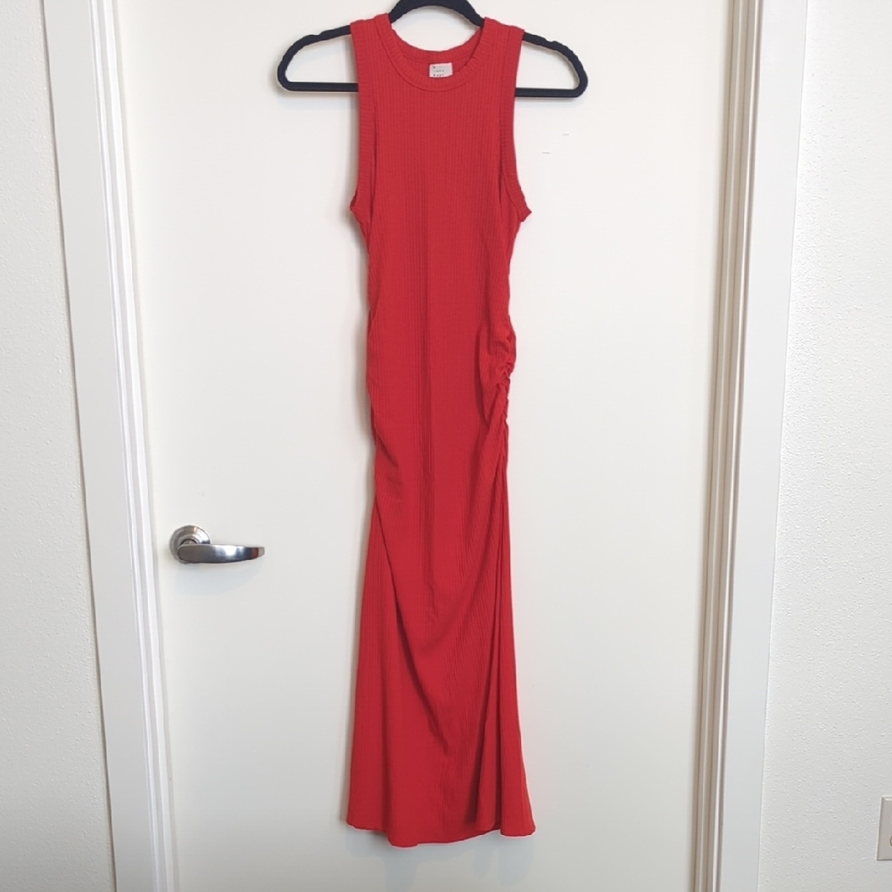 A New Day Scarlet Orange Midi Bodycon Dress